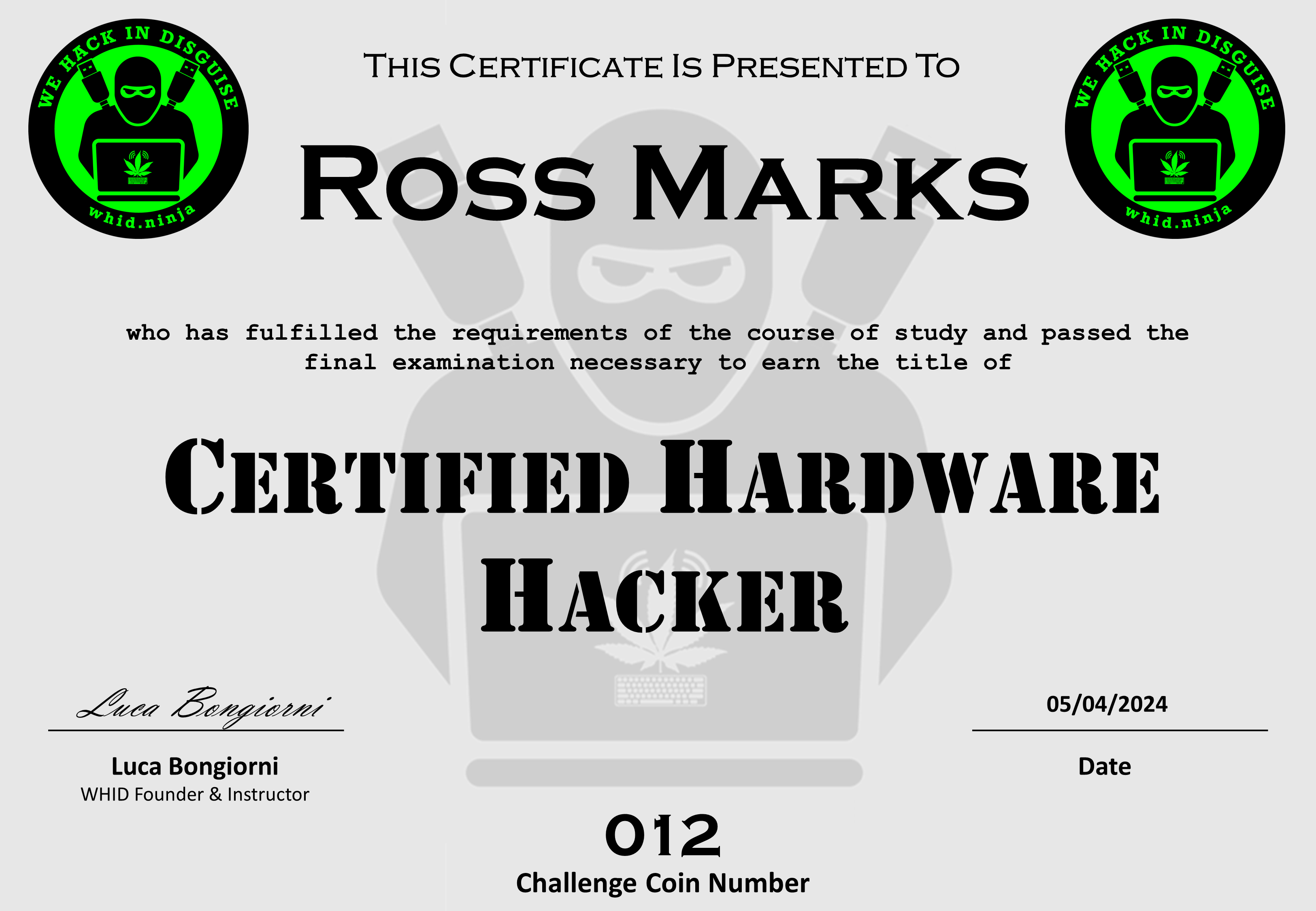 WHID - Offensive Hardware Hacking